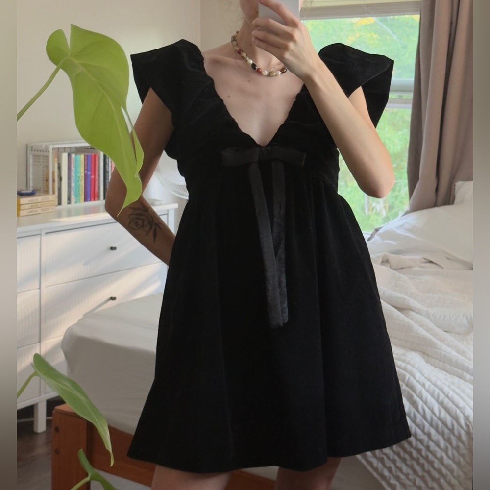 Endless Rose Velvet Bow Mini Dress - Picture 3 of 8